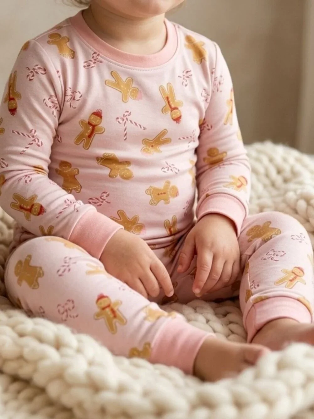 Toast + Jams Bamboo Pajamas 2T | Pink Gingerbread 2-Piece Set